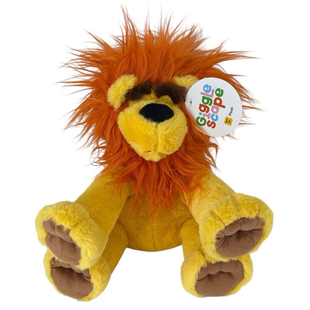 Plush Lion Stuffed Animal Toy Soft Cuddly Jungle Friend Gigglescape 12” NEW
